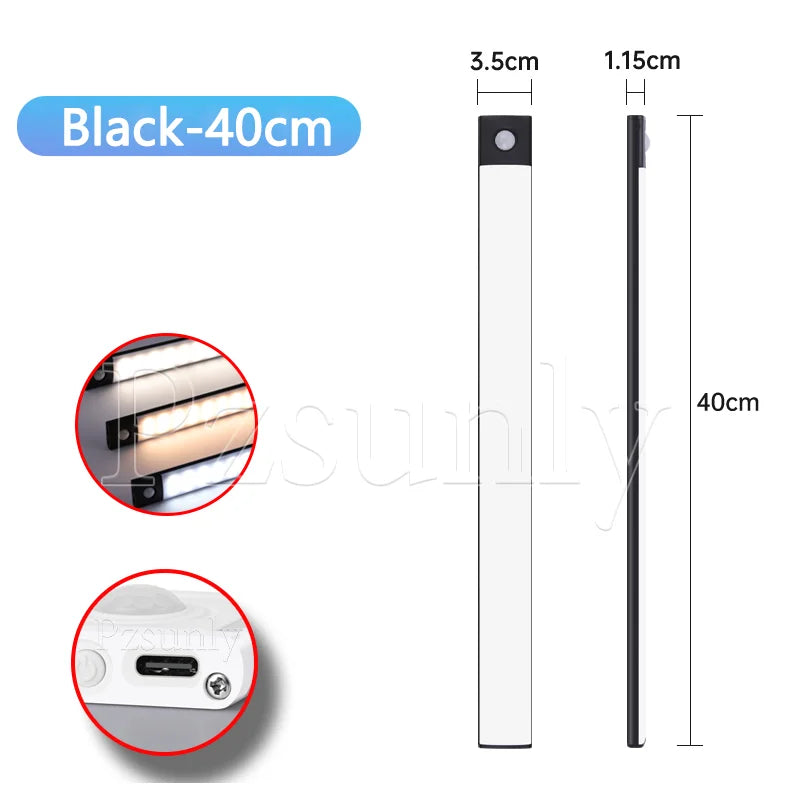 LED Motion Sensor Light Bar - Rechargeable Cabinet & Closet Light