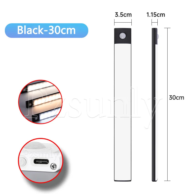 LED Motion Sensor Light Bar - Rechargeable Cabinet & Closet Light