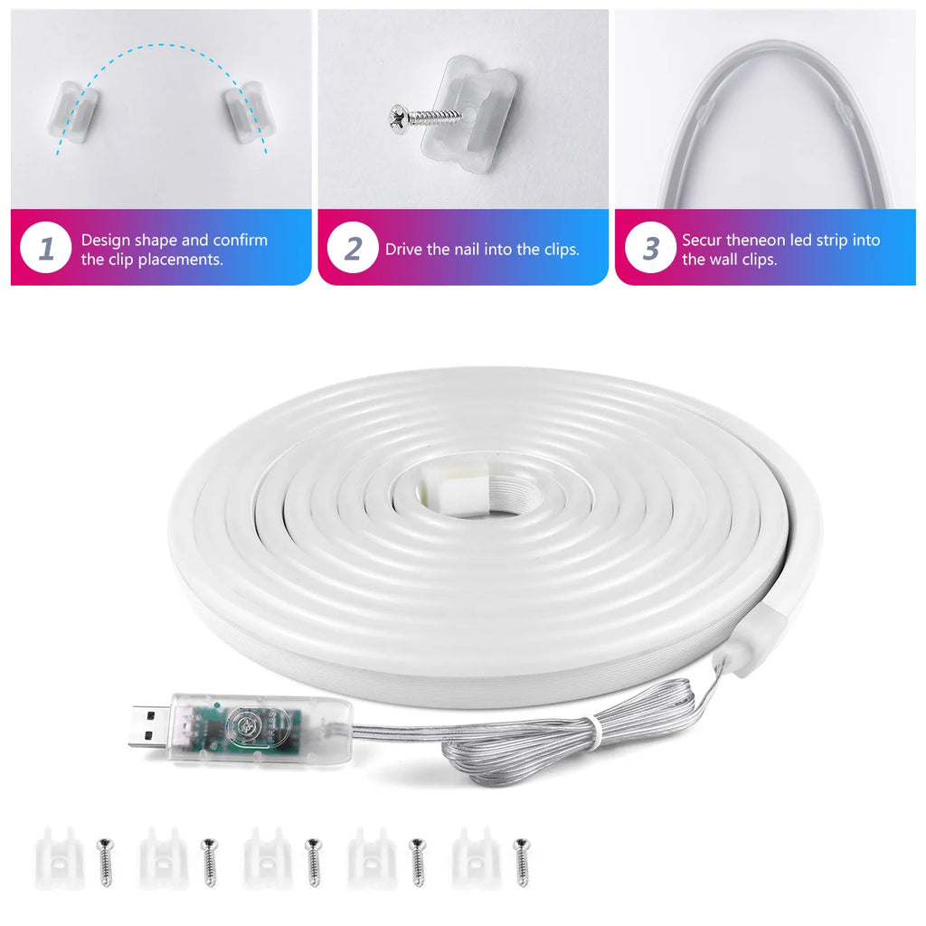 RGBIC Neon LED Strip Light - App-Controlled Music Sync Room Decor