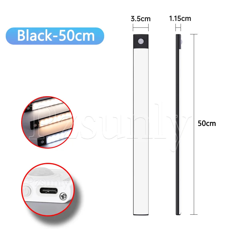 LED Motion Sensor Light Bar - Rechargeable Cabinet & Closet Light