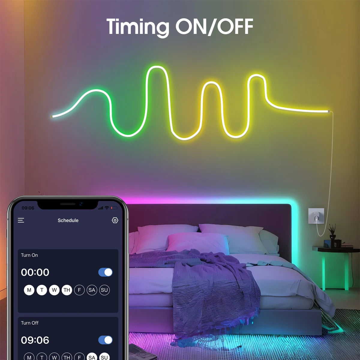 RGBIC Neon LED Strip Light - App-Controlled Music Sync Room Decor