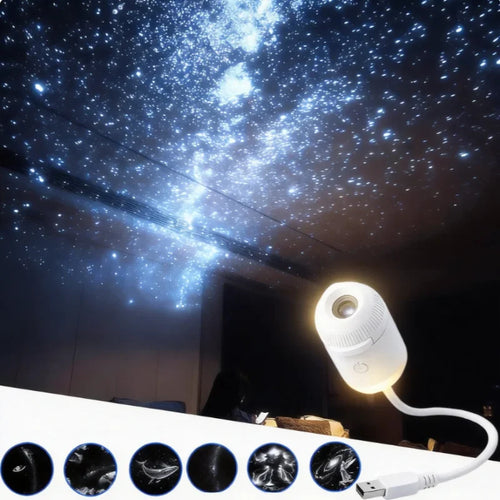 Galaxy Star Projector Night Light - Rotating Starry Sky Lamp