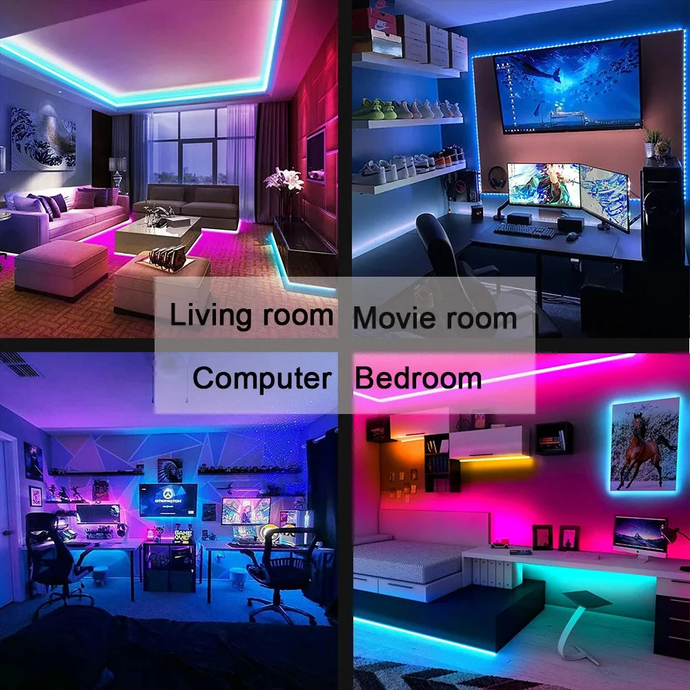Bluetooth LED Strip Lights - App Controlled RGB Room Lighting