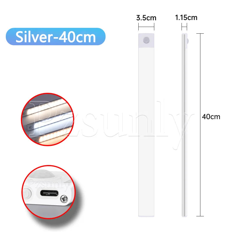 LED Motion Sensor Light Bar - Rechargeable Cabinet & Closet Light