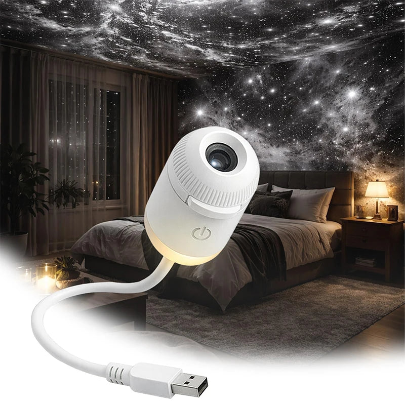 Galaxy Star Projector Night Light - Rotating Starry Sky Lamp