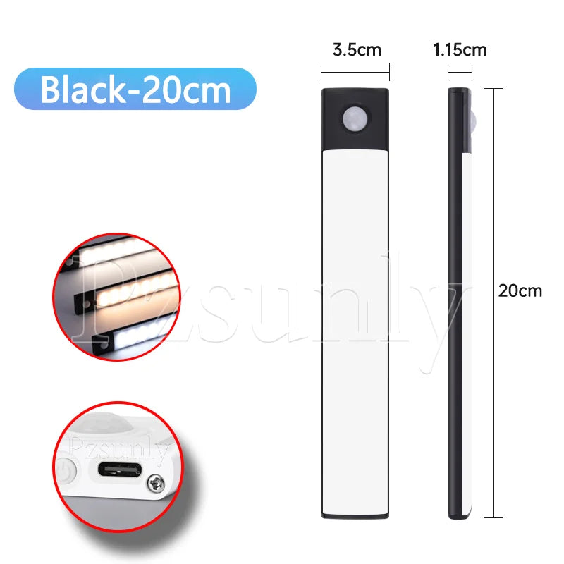 LED Motion Sensor Light Bar - Rechargeable Cabinet & Closet Light