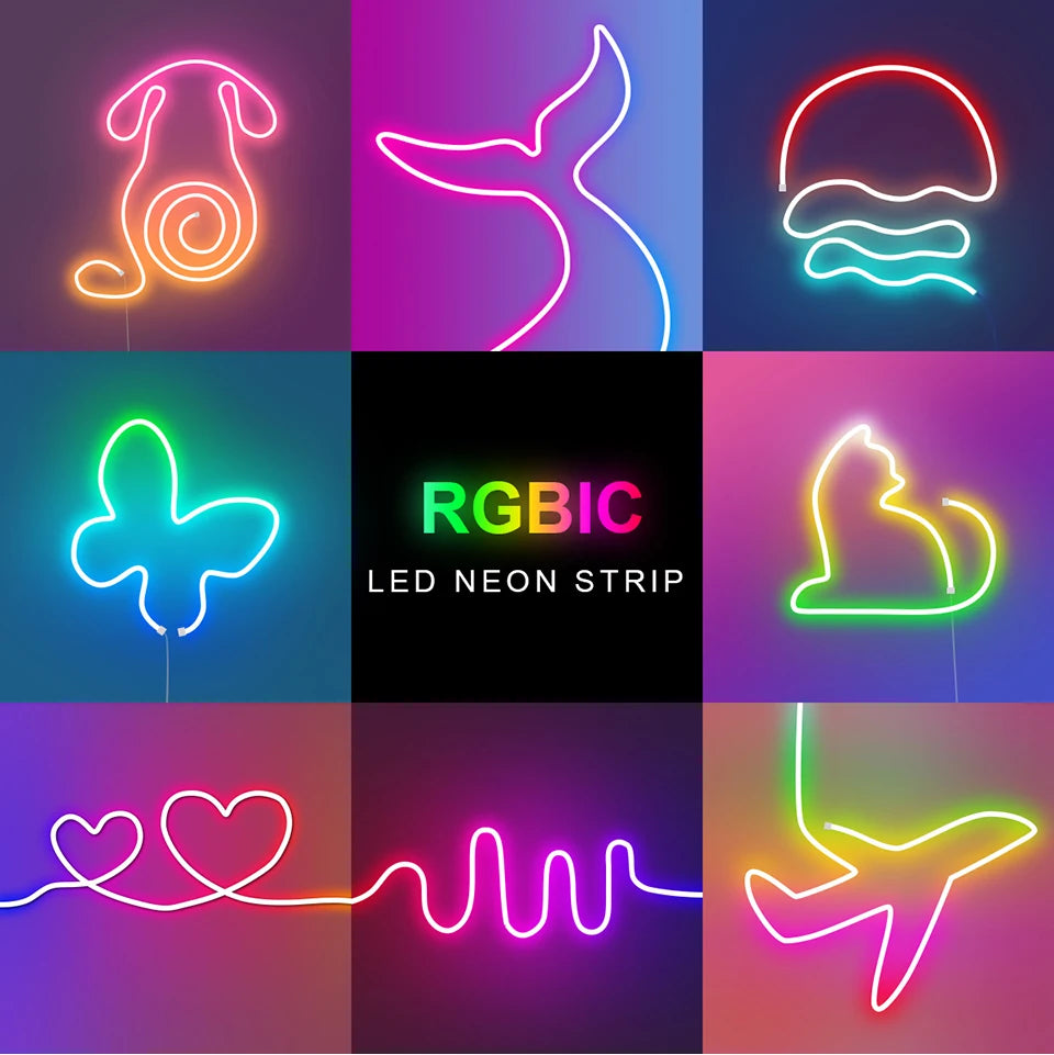 RGBIC Neon LED Strip Light - App-Controlled Music Sync Room Decor