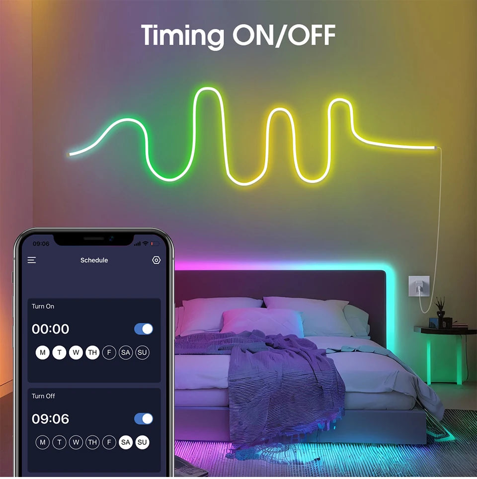 RGBIC Neon LED Strip Light - App-Controlled Music Sync Room Decor
