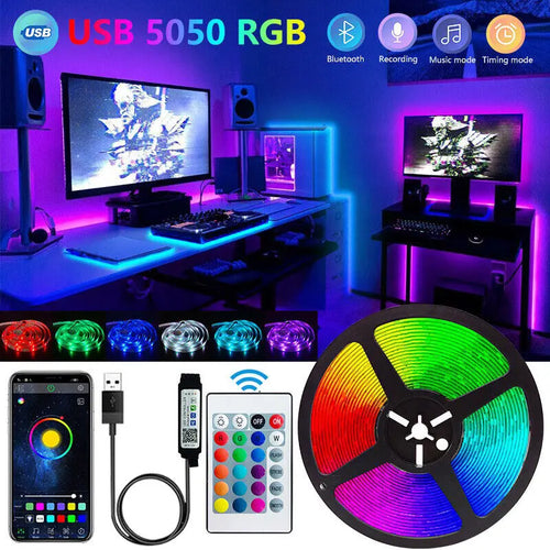 Bluetooth LED Strip Lights - App Controlled RGB Room Lighting