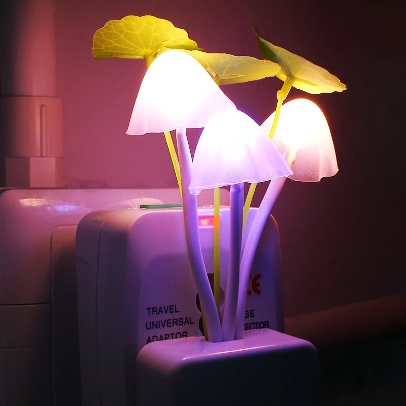 Sensor Mushroom Night Light - Auto LED Bedside Lamp