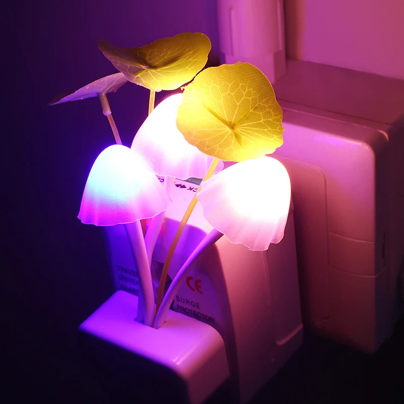 Sensor Mushroom Night Light - Auto LED Bedside Lamp