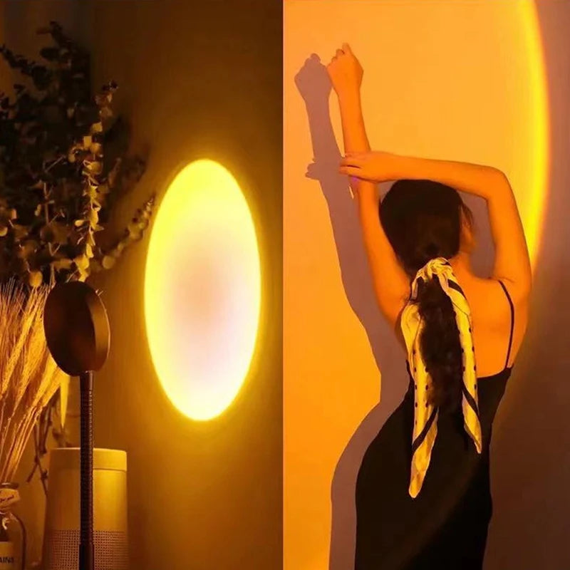 Sunset Projector Lamp - LED Mood Light for Bedroom & Photography