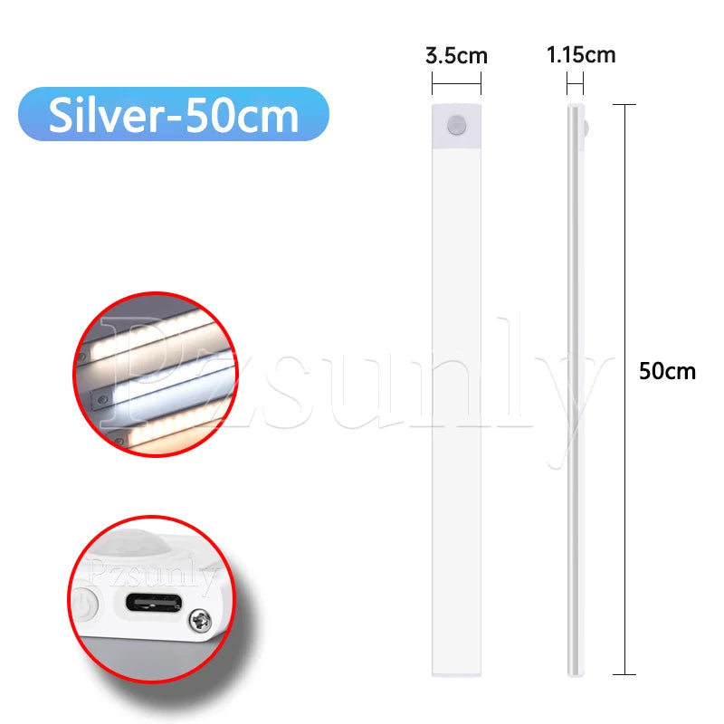LED Motion Sensor Light Bar - Rechargeable Cabinet & Closet Light