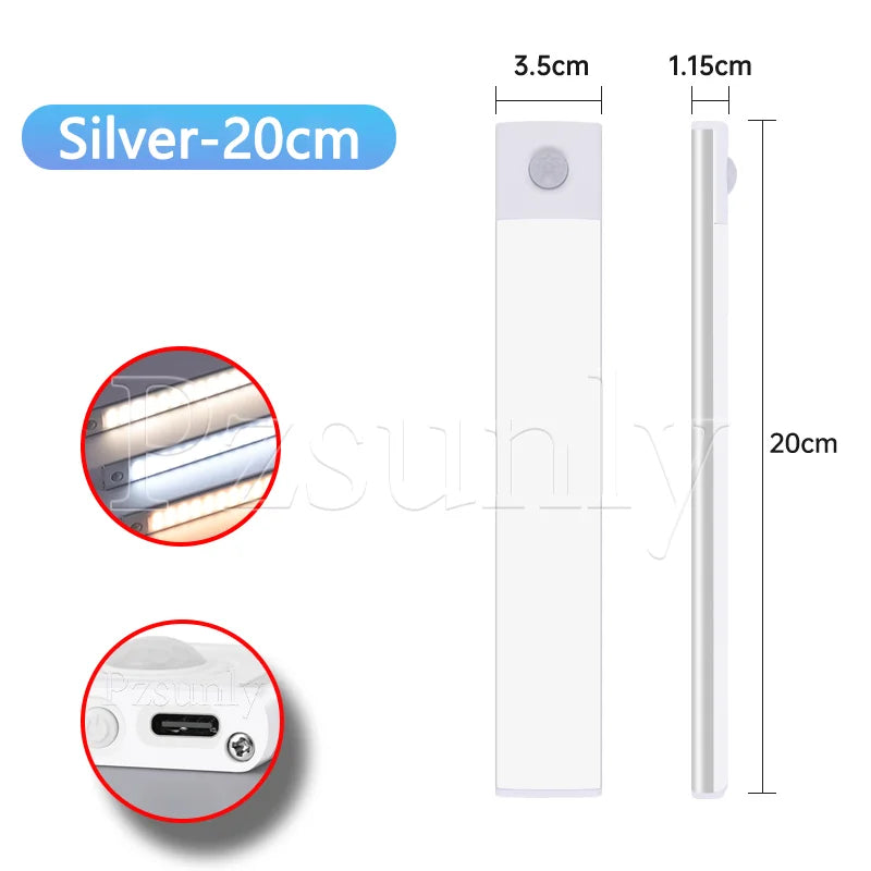 LED Motion Sensor Light Bar - Rechargeable Cabinet & Closet Light