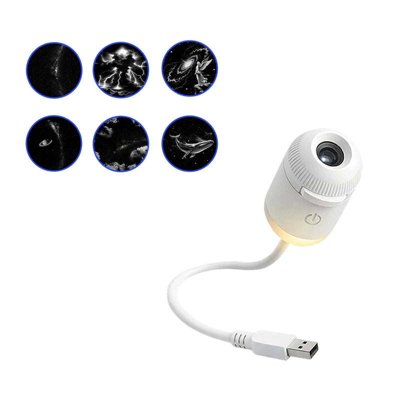 Galaxy Star Projector Night Light - Rotating Starry Sky Lamp