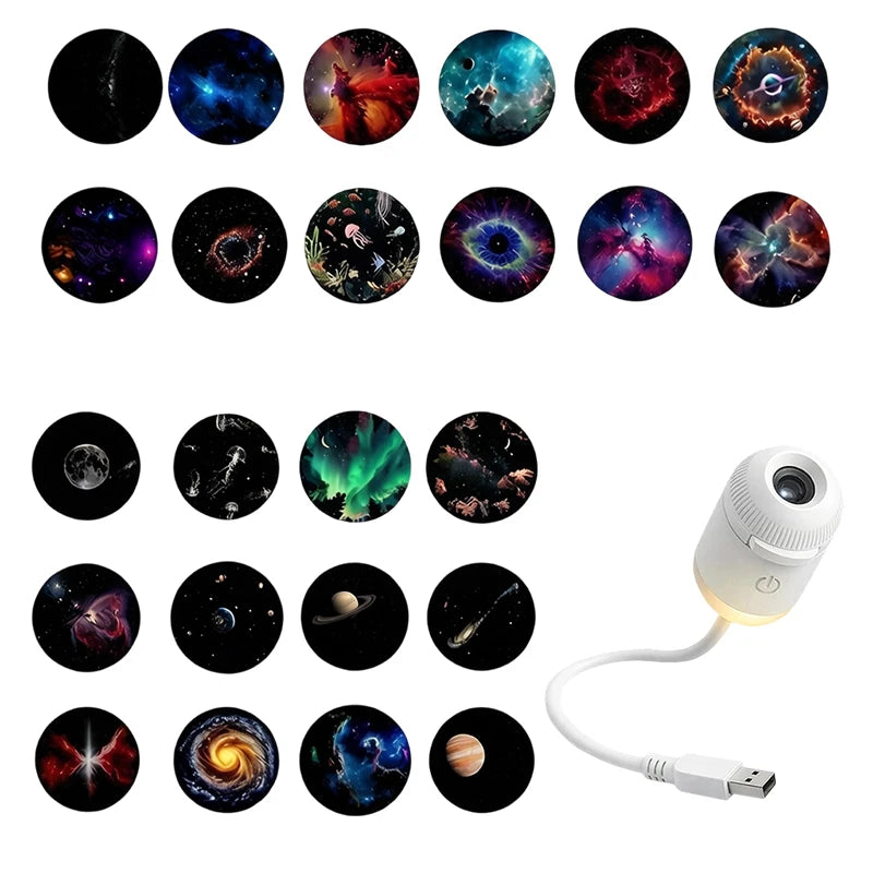 Galaxy Star Projector Night Light - Rotating Starry Sky Lamp
