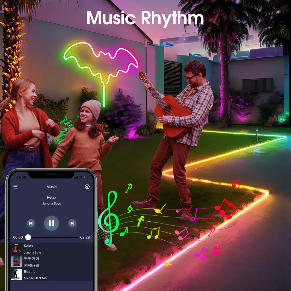 RGBIC Neon LED Strip Light - App-Controlled Music Sync Room Decor