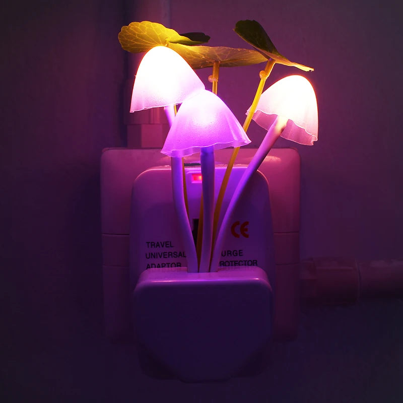 Sensor Mushroom Night Light - Auto LED Bedside Lamp