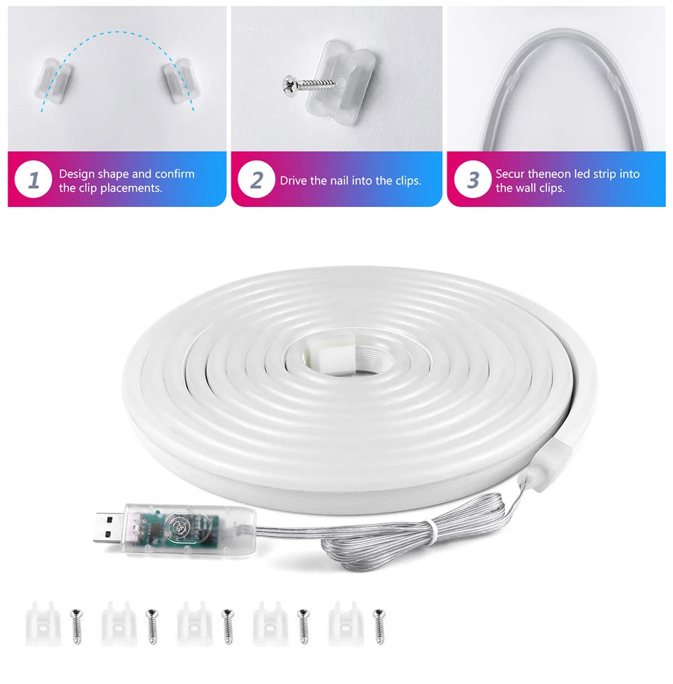 RGBIC Neon LED Strip Light - App-Controlled Music Sync Room Decor