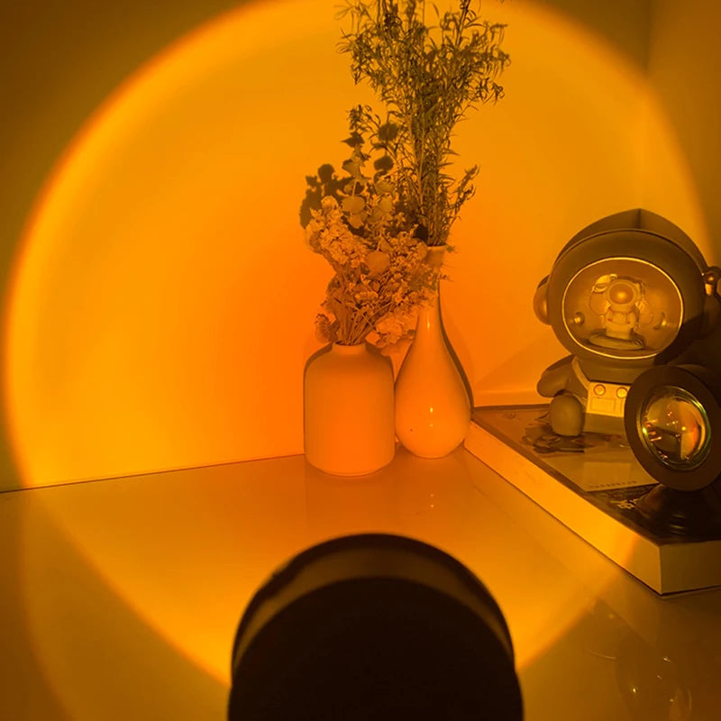 Sunset Projector Lamp - LED Mood Light for Bedroom & Photography