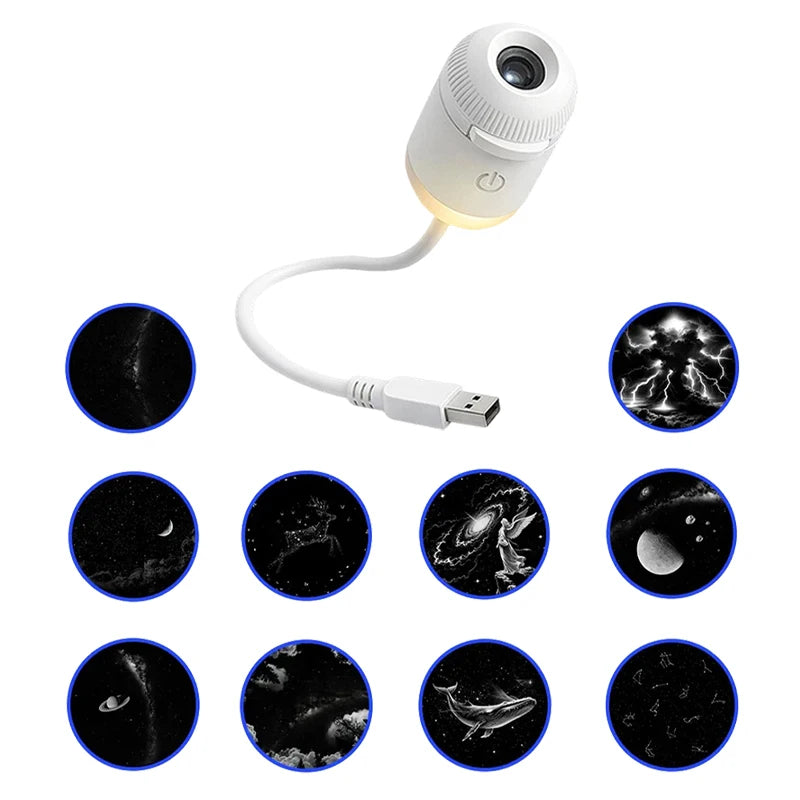 Galaxy Star Projector Night Light - Rotating Starry Sky Lamp
